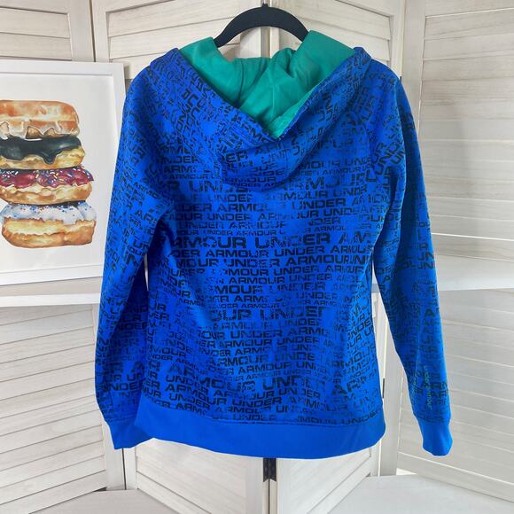 Under Armour blue zip up hoodie sweatshirt - Picture 3 of 4